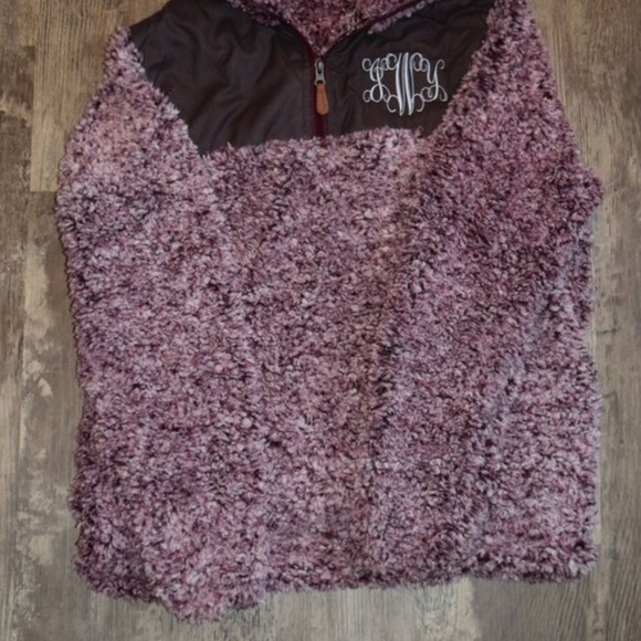 Monogrammed Embroidered Sherpa Pullover - Picture 2 of 8